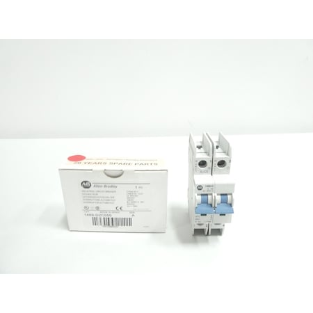 Allen Bradley Miniature Circuit Breaker, 1489-D Series, 5A, 2 Pole, Not Rated, C Curve 1489-D2C050